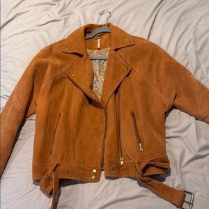 Free People Women's Tan Leather Jacket